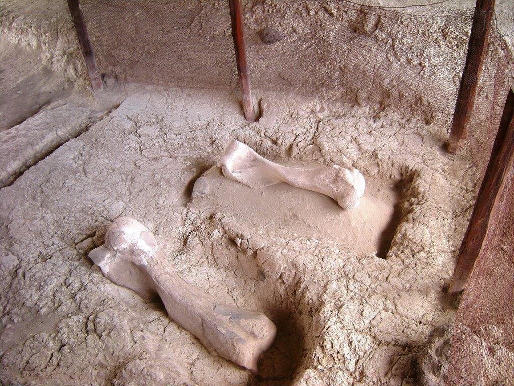 Ancient view of prehistoric archaeological site with preserved tools and historic landscapes in Kenya.