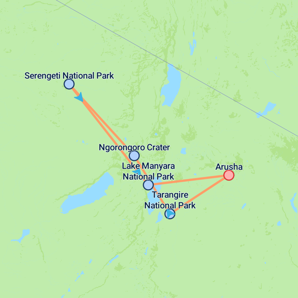 Northern Tanzania and Kenya Wildlife Circuit: Suggested Itinerary