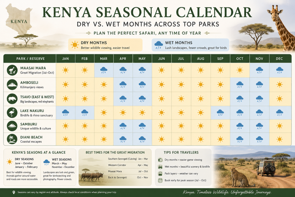 Serengeti and Maasai Mara Combined Safari: Best Time and Seasons